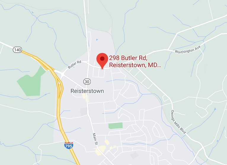 Map of Reisterstown office location